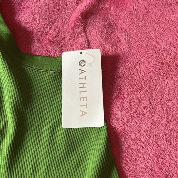 Athleta Green Ribbed Tank Top - Picture 5 of 8